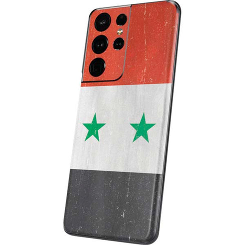 Syria Flag Distressed Galaxy S21 Ultra 5G Skin